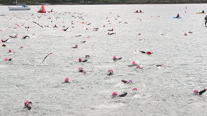 The swim section of the Brosnan's Centra Fastnet Triathlon held recently in Schull.  (Photo: Terry Attridge)