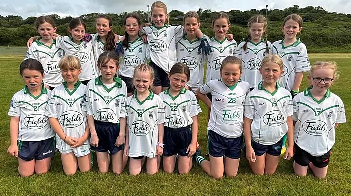 The Ilen Rovers U10 girls who played a series of very sporting mini games recently. Back: Ella Crowley, Mila Browne, Éirinn O’Driscoll, Ina O’Driscoll, Emma Keohane, Sophie O’Sullivan, Méabh Collins, Orlaith Brennan and Nell McCarthy. Front: Saoirse Hickey, Anna Bea, Clodagh Goggin, Sadie Kiely, Laura O’Mahony, Sarah Swanton, Grace Mueller and Keelin Crowley.