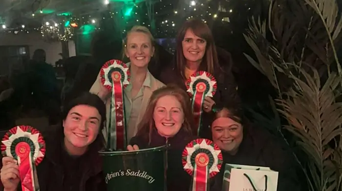 The Carbery Hunt Pony Club held a table quiz for the Irish Cancer Society at the Kilbrittain Inn last Friday night. The winning team was Tara Daly, Nicola McCarthy, Jayne McCarthy, Caroline O’Driscoll and Claire O’Rourke.