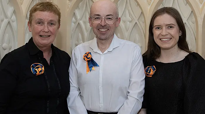 Sr Jane Murphy, Paul Finn and Fiona O'Regan at the Courtmacsherry Rhythms concert in the Sacred Heart Church during the recent Courtmacsherry 200 RNLI celebrations.  (Photo: Martin Walsh)