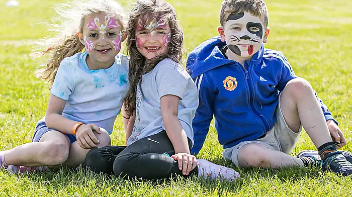 Lucy Murphy, Kora Cronin and Cillian Mulpeter enjoying the recent family fun day hosted by the GAA.  (Photo: Anne Marie Cronin)