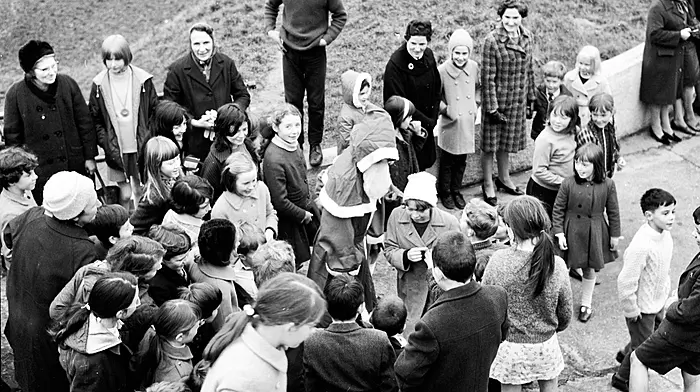 Santa visiting local children at the Bantry Boys' Club, 1971.  (Photo: Ian Vickery)