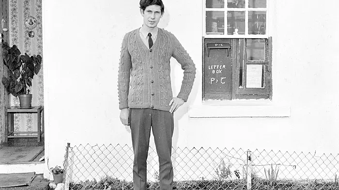 Barry Desmond (RIP) At the Whiddy Post Office in 1972.