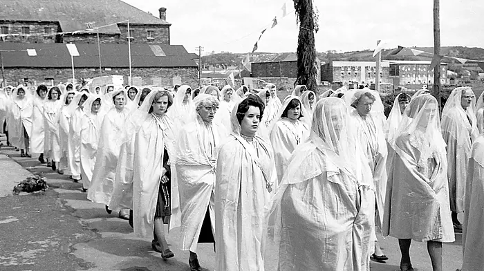 Participants at the annual Eucharistic procession in Clonakilty on May 28th, 1964.