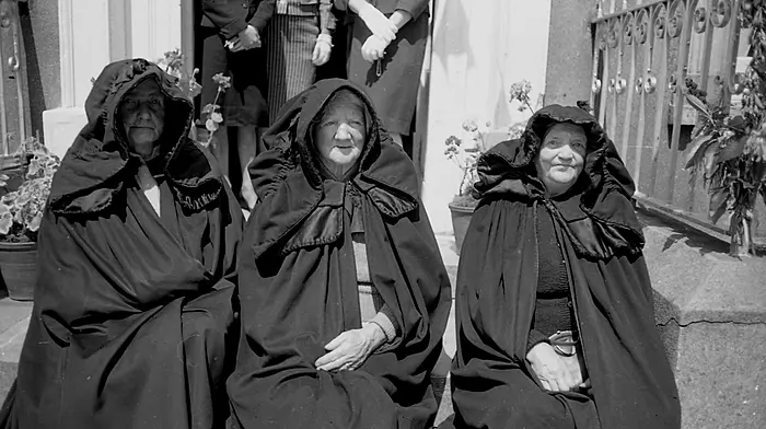 Local ladies attending the annual Eucharistic procession, which took place around the streets of Clonakilty on May 28th, 1964.