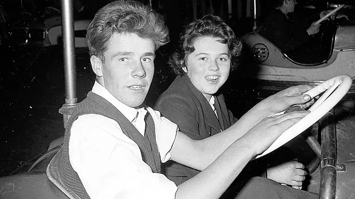 Having fun at the Festival of West Cork Amusements in Clonakilty in July 1964.