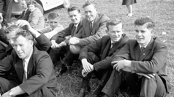 Spectators at the Clonakilty Sports Day at the GAA pitch in July 1963.