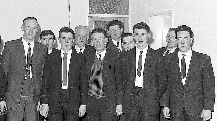 A group attending a dinner function for Dunmanway Macra on January 22nd, 1967.