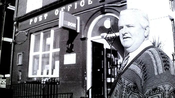 A photo of Eoin O'Neill (Kinsale) when he retired from a long and distinguished career with An Post in the 1990s. He was also an outstanding servant to Kinsale GAA and Kinsale Credit Union.