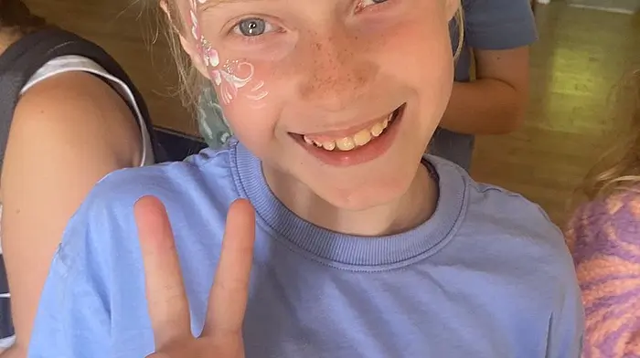 Arina Khuil, third class pupil at Dromclough National School, enjoying the family fun day event which was held at the Mealagh Valley Hall.