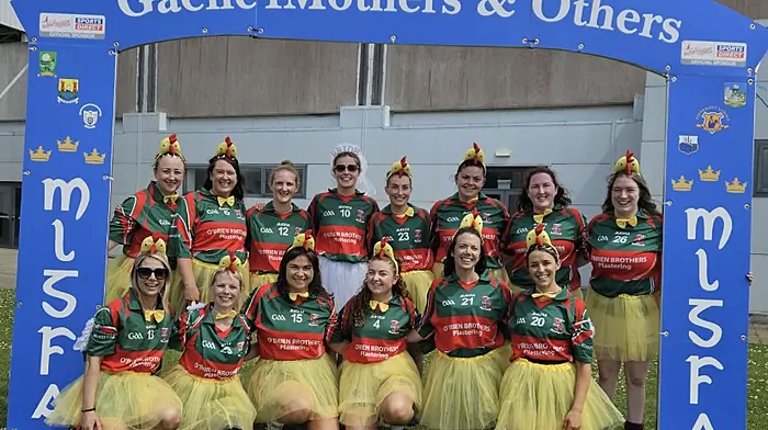 The Glengarriff Mothers & Others group. Back: Caroline Hourihan, Joanne Cronin, Rose Hayes, Laura Cato, Aine Yearnshire, Tracey Goggin, Moira Dunne and Eimear Collins. Front: Elaine English, Catherine Gell, Rachel Lyne, Beth Cronin, Orla Green and Cliodhna Harrington.