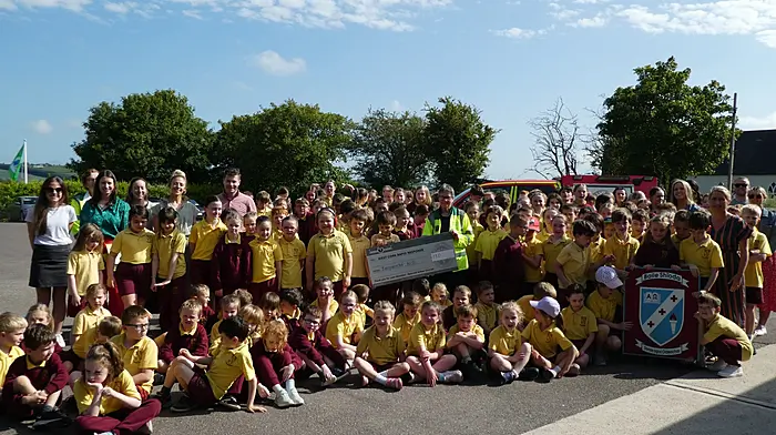 Children from Ballyheada National School recently handed over the proceeds of their no uniform day to Kate Crowley of West Cork Rapid Response.