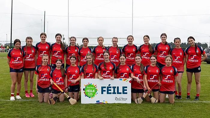 The Blarney side which competed at the John West Féile na nGael Camogie and Hurling National  Finals 2025 at Halo Tiles Wexford GAA Centre of Excellence. Sponsored for the tenth time by John West, it is one of the biggest underage sporting events on the continent. Pic: Mary Browne.The Blarney side which competed at the John West Féile na nGael Camogie and Hurling National  Finals 2025 at Halo Tiles Wexford GAA Centre of Excellence. Sponsored for the tenth time by John West, it is one of the biggest underage sporting events on the continent. Pic: Mary Browne.