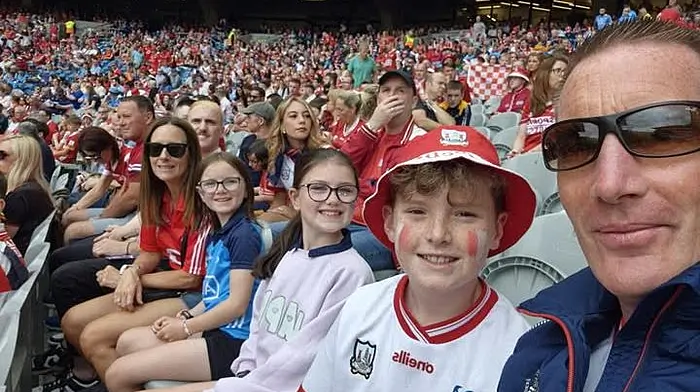 Seán Ó'Murchú and his son Félim and his two Dublin cousins Sarah and Laura from Portmarnock with their Mum, my sister Muireann (a west Cork exile).