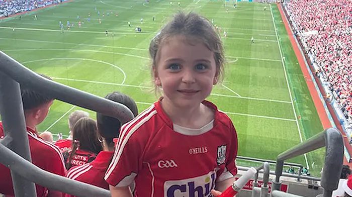Maggie Davis from Castlehaven supporting Cork in Croke Park.