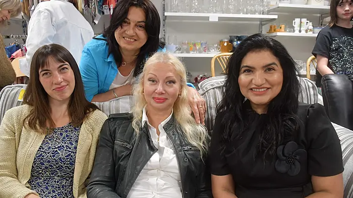 Enjoying Skibbereen St. Vincent de Paul Fashion Show in the shop last Friday night were I