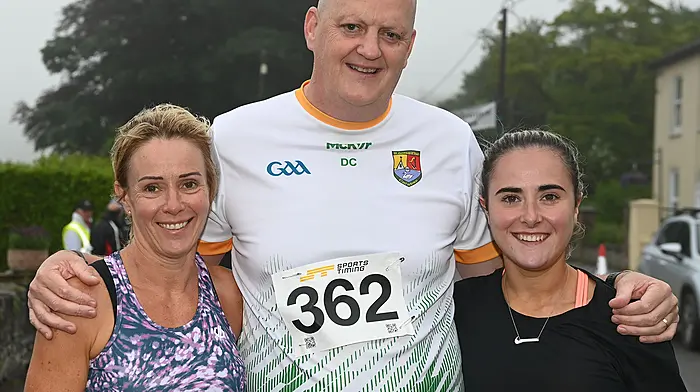 Ellen Ahern, Denis Calnan and Laura Ahern, all from Rosscarbery, took part in last Friday's 10km road race in Courtmacsherry.  (Photo: Martin Walsh)