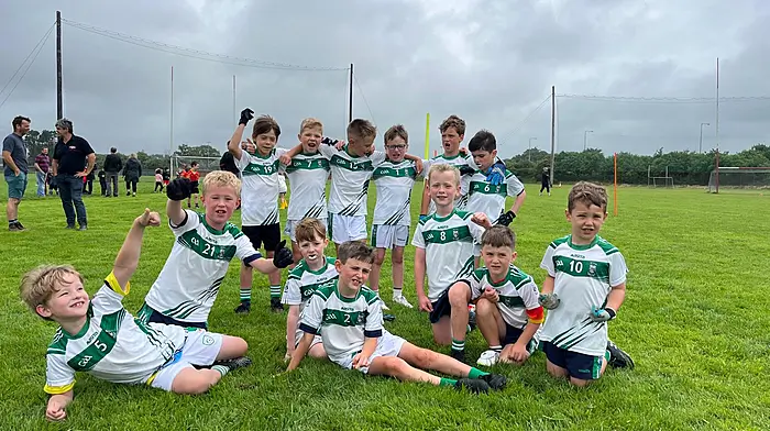 The Ilen Rovers U8 boys played very well in the Skibbereen blitz organised by West Cork GDC last Saturday. Front: Conor Whooley, Senan Coughlan, Fionn Barry, Patrick O’Driscoll, Sean O’Sullivan, Archie Desmond and Harry Coughlan. Back: Finn Browne, Daniel Casey, Rory Keane, Eoghan Collins, Nye Lawn and Nicholas McSweeney.