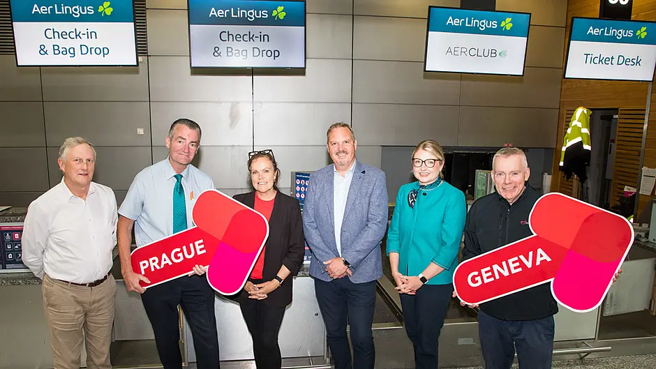 Aer Lingus to fly to Prague and Geneva from Cork Airport this winter Image