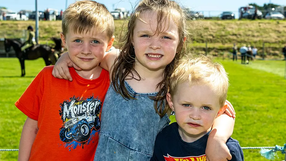 The 67th Barryroe Agricultural Show took place in West Cork today, with a good attendance of spectators. Cattle, horses, ponies and poultry were represented, as well as food stalls and children's entertainment. Enjoying the show were Eddie, Maggie & Tim Williamson from Leap. Picture: Andy Gibson.