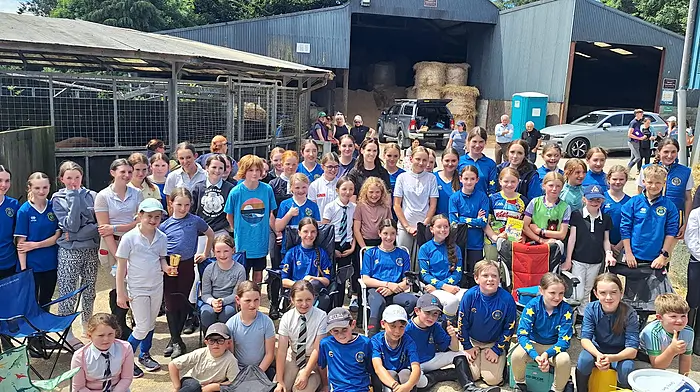 Rachael Blackmore amongst all the members of the club during their most succesful summer camp.