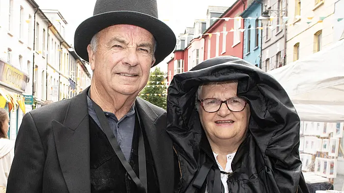 HATS OFF: Noel Lynch and Joan O'Reilly at the Old Time Fair in Clonakilty. Photo: Martin Walsh.