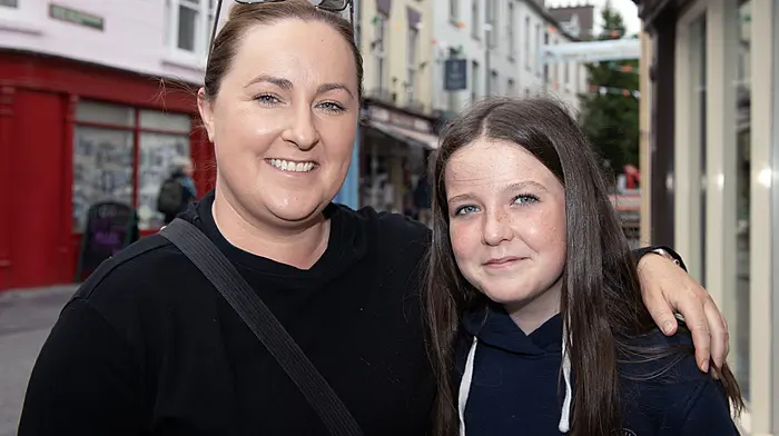 Michelle McCarthy and her daughter Amelie  from Dunmanway on a visit to Clonakilty.  (Photo: Martin Walsh)