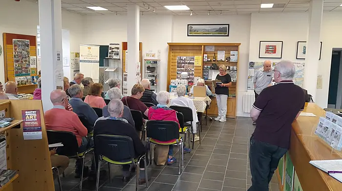 Eileen O’Shea speaking at the launch of Bantry Historical and Archaeological Society's fifth Journal.