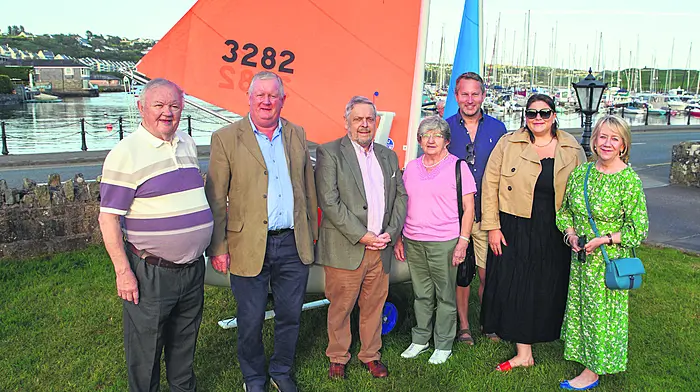 At the launch of this year’s Kinsale Regatta were the organising committee of Teddy McNamara (president), Noel Lucey, Frank O’Brien (chairman), Nollaig O’Connell, Micheál Murphy, Therese O’Brien and Tricia McLernon. (Photo: John Allen)