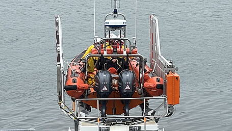 Baltimore RNLI assists a yacht that ran aground on the Ilen River in west Cork Image
