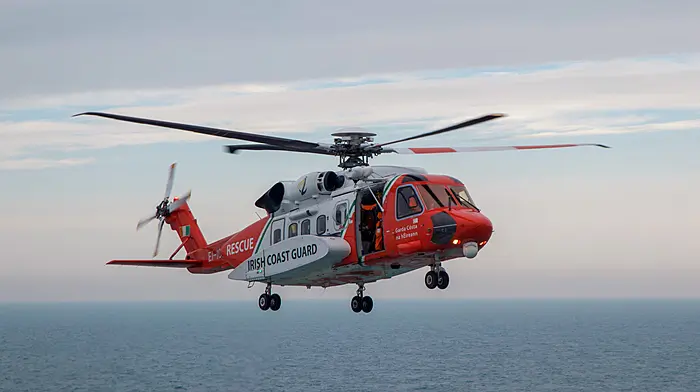 Valentia coastguard helicopter deployed to aid  search of missing person Image