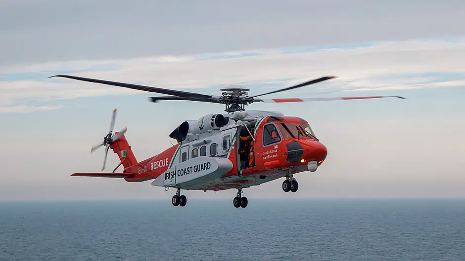 Valentia coastguard helicopter deployed to aid  search of missing person Image