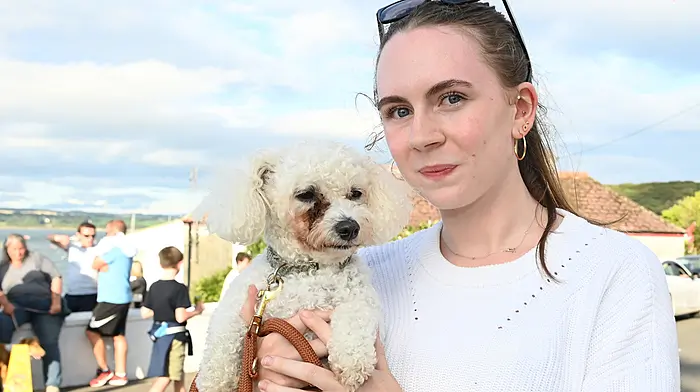 Katelyn McAleer from Courtmacsherry with Scarlet, at the Harbour Festival's Dog Show.  (Photo: Martin Walsh)