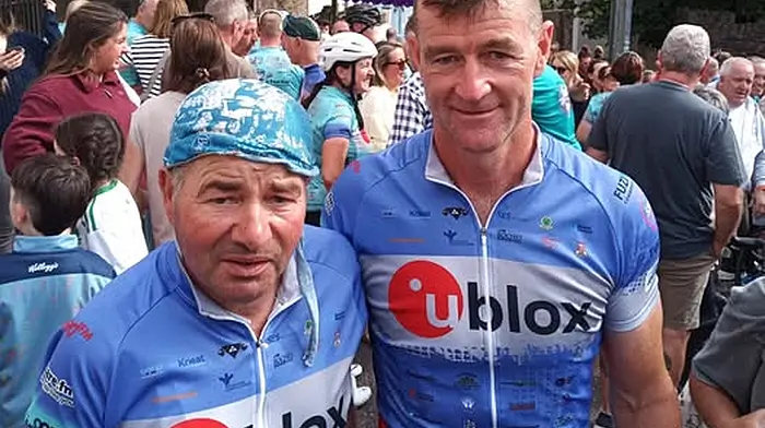Con Walsh and Paschal O'Donoghue, who completed the 25th Tour De Munster, finishing at the top of St Patrick's Hill in Cork City.