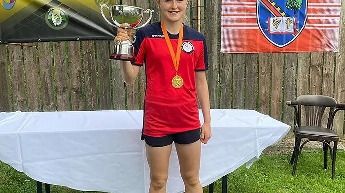 Emma Hurley from Drinagh recently won the U18 girls All-Ireland road bowling final in Keady Armagh. This is Emma's second All-Ireland, having also won the U16 in 2023.
