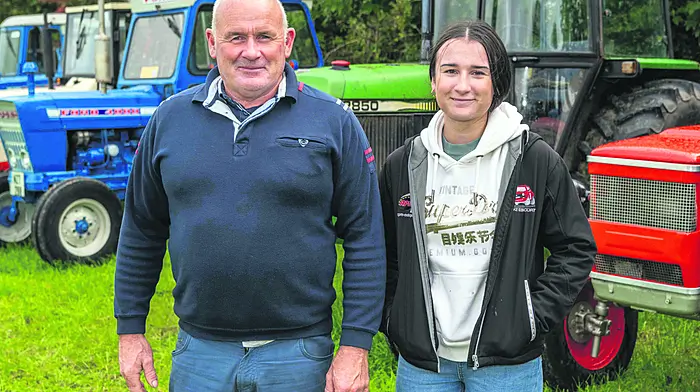 At the charity tractor run in Rossmore were Seán & Elena Harrington from Ring. Picture: Andy Gibson.