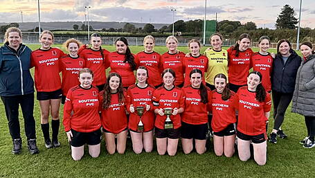 Rosie scores two as Drinagh complete U16 schoolgirls league and cup double Image