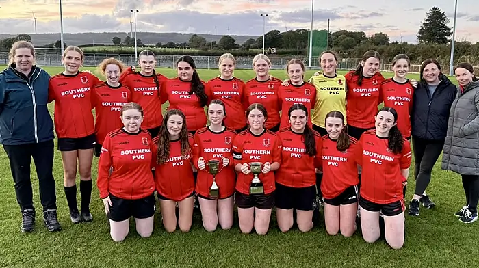Rosie scores two as Drinagh complete U16 schoolgirls league and cup double Image