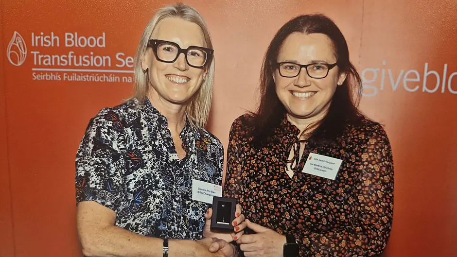 Martina Courtney marks 30 rewarding years and 50 pints of blood donated to help save lives Image