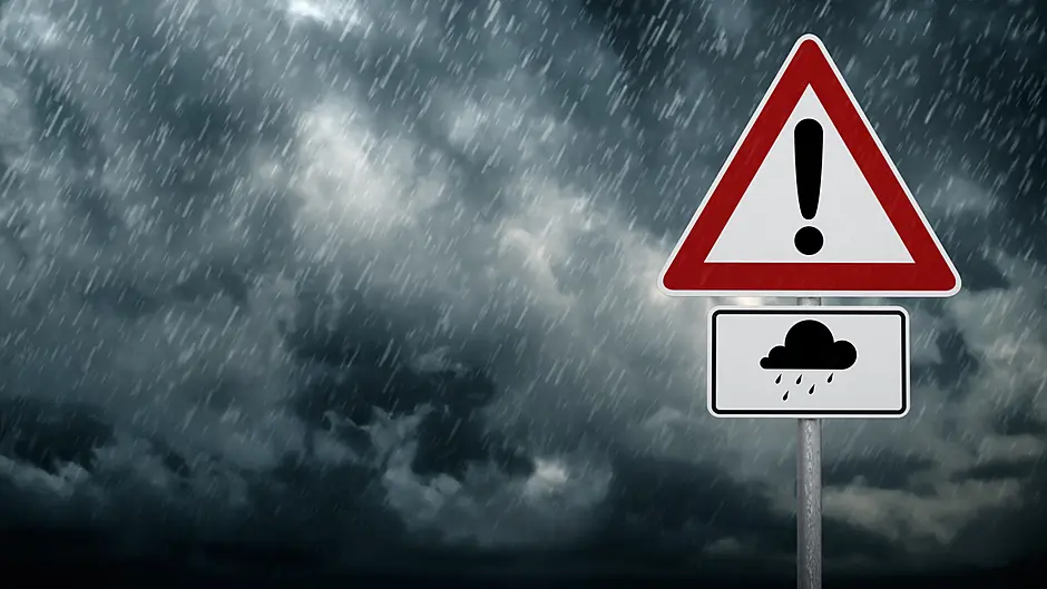 Status Yellow rain warning in place over weekend Image