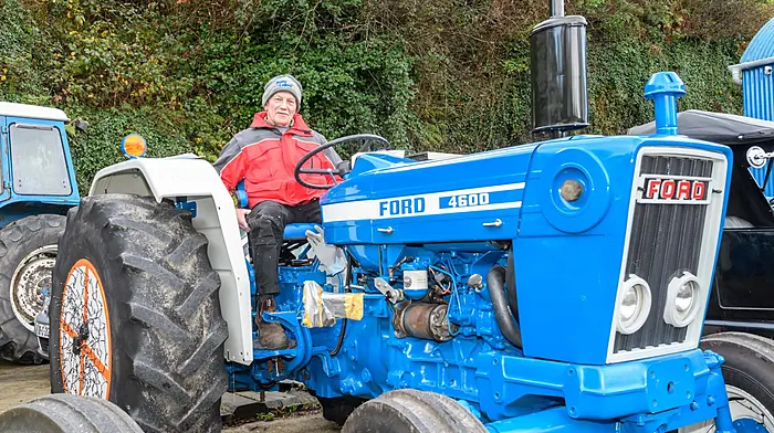 Willie O'Regan (Clonakilty) drove a Ford 4600 tractor at the Kilbrittain tractor run. (Photo: David Patterson)