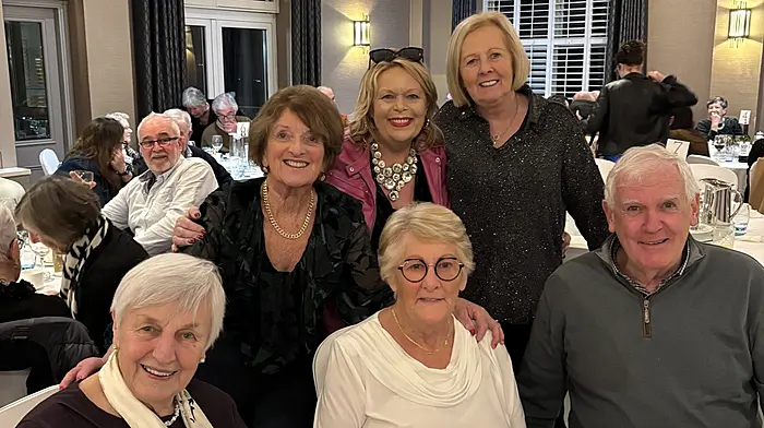Mary Sikorsky, Eileen O'Regan, mayor of Clonakilty Eileen Sheppard, Margaret Linnane, Mary WiIlmot, and Robert Wilmot enjoying the Inchydoney Lodge & Spa Christmas party.