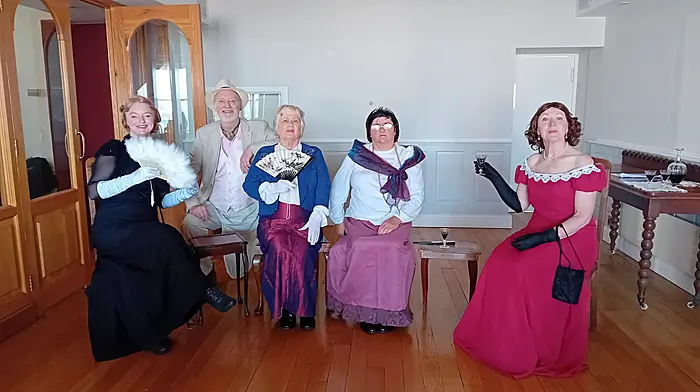The Baltimore Drama performed in Rossmore Theatre for the Festival of West Cork Shorts, their excerpt from Oscar Wilde's A Woman of No Importance. Directed by Rupert Stutchbury. The cast was Maura Cunningham, Bernadette O'Driscoll, Nuala Fitzgerald and Maria Collins.