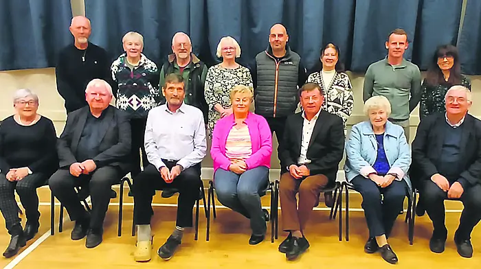 Darrara Community Council committee members and guests elected at the recent agm are (back, from left): Pat O'Grady, Betty Woulfe, Kevin Hodnett, Mary Wycherley, Gareth Dean, Mary Harrington, Donal Lyons and Aisling Riordan. Front (from left): Mary Anglin, Fr Tom Hayes (Clonakilty parish), Paul McManus, Angela Linehan, Pius Lyons, Noreen Harrington and Denis Kelly (Muintir na Tíre).