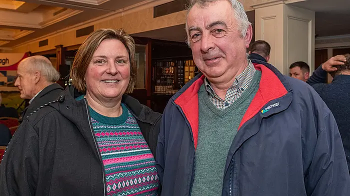 Narelle and Richard Jennings, Leap, at Drinagh's Spring Dairy Seminar at the West Cork Hotel, Skibbereen. (Photo: Andy Gibson)