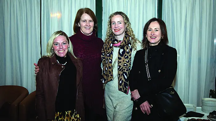 Majella Galvin, Mary Hayden, Mary Cotter and Sinead Lucey at the Network Ireland West Cork event. Right: Aisling Riordan and mayor Eileen Shephard at the event. (Photos: Kathryn O'Shea)