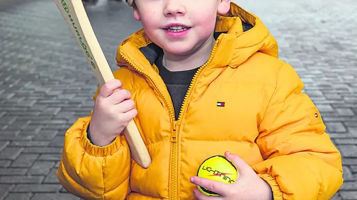 Aodhán O’Sullivan practicing his hurling in Castletownbere.  (Photo: Anne Marie Cronin)