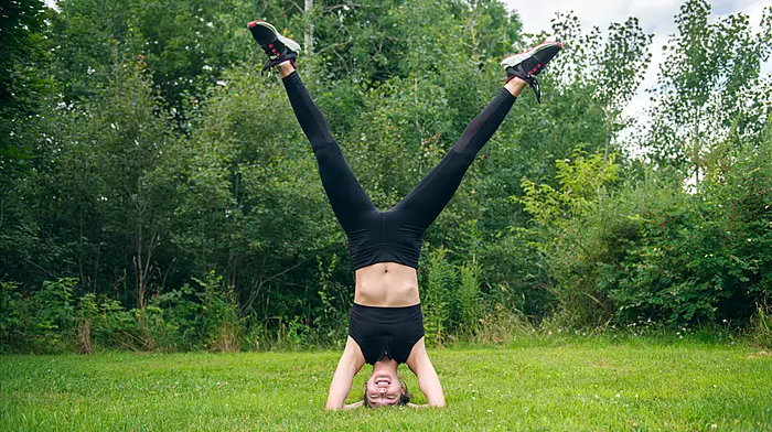 Head stands and mastering bread slicing machine – not the usual bucket list items! Image