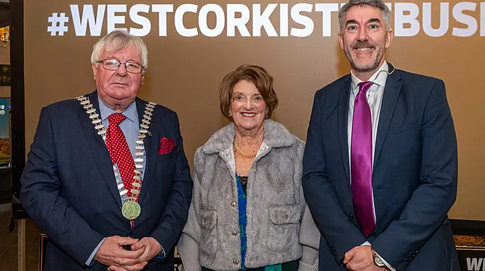 At the event were Cork County Mayor, Joe Carroll; Maeve O'Regan, Director, Southern Star and Seán Mahon, MD, Southern Star. (Photo: Andy Gibson)