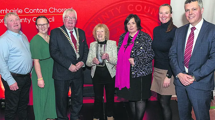 County mayor Joe Carroll presented a total of eleven awards at the 12th annual Mayor’s Community Awards in Cork County Hall where Donal Kelly from Castletownbere won the overall Individual Award and Bantry’s West Cork Jesters took home the overall Community Group award. The Western Division Group Award went to Timoleague Educational Garden.  (Photo: Brian Lougheed)
